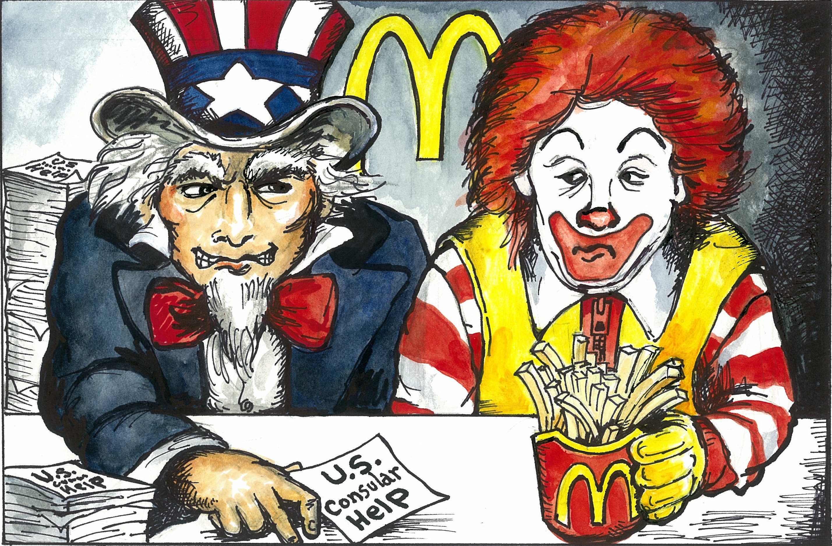 Uncle Sam and Ronald McD